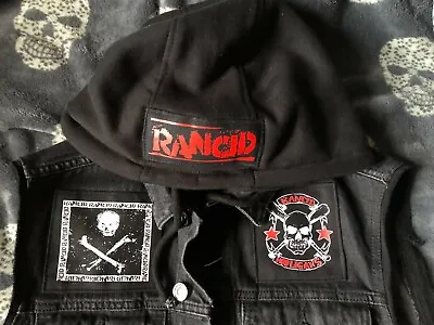 Buy Rancid Punx 20 Years Down Hooligans Punk Rock Denim Cut-Off Battle Jacket S-4XL • 69.99£