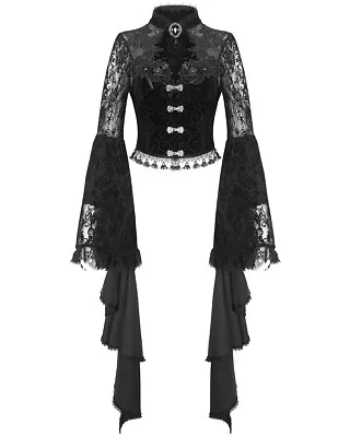 Buy Eva Lady Dark Baroque Gothic Velvet & Lace Jacket • 94.99£