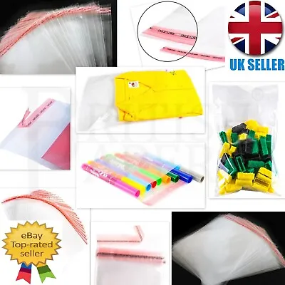 Buy Clear Self Adhesive Seal Cellophane Plastic Bags Wrap Garment Small Large Sweets • 23.40£