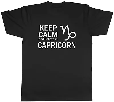 Buy Keep Calm And Believe In Capricorn Mens Unisex T-Shirt Tee • 8.99£
