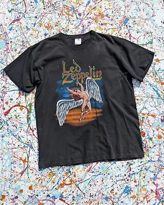 Buy Vintage Led Zeppelin Tshirt XL Band Tee 1990 90s Single Stitch Winterland Tag • 75£
