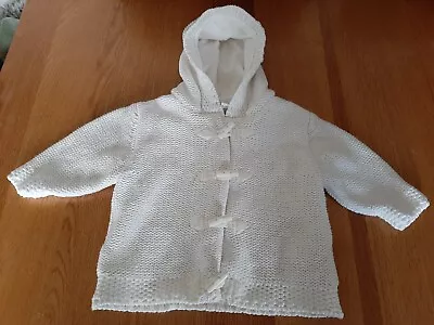 Buy Next Unisex Baby Knitted Hooded Jacket Fully Lined Age 3-6 Months • 3.99£