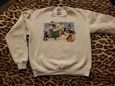 Buy Walt Disney Magical Christmas Faire Promotional 1998 Sweatshirt Vintage Small • 48.20£