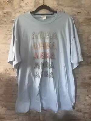 Buy Mens Abba T Shirt Tee Top Size 3XL New Without Tags Band Pale Blue Music Merch • 16£
