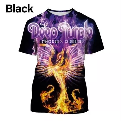 Buy Heavy Metal Rock Band Deep Purple 3D Print Women Men Short Sleeve T-shirt Tops • 10.79£
