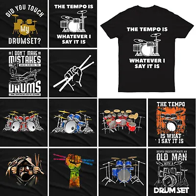 Buy Drums Musician T Shirts Drumming Drummers Bass Music Lovers Gift Unisex #M#P1#PR • 9.99£