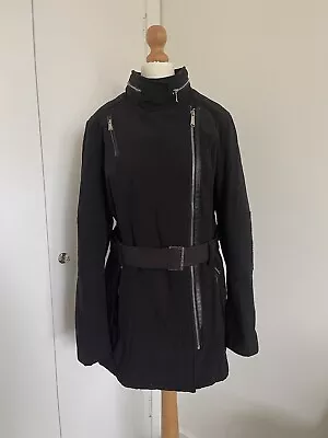 Buy Michael Kors Black Coat Jacket Size L Concealed Hoodie- Accepting Offers • 45£