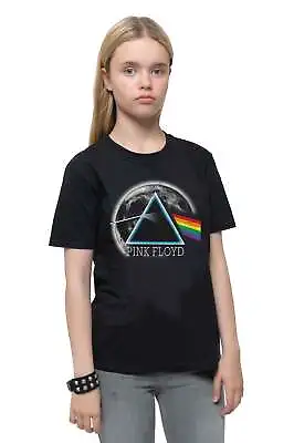 Buy Pink Floyd Kids T Shirt Dark Side Of The Moon Distressed Moon Official Ages 5-13 • 7.95£