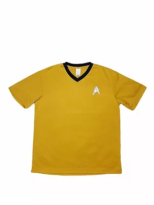 Buy Star Trek Yellow V-Neck Shirt Captain Kirk Kellogg's Promotional 2009 Sz Medium • 21.64£