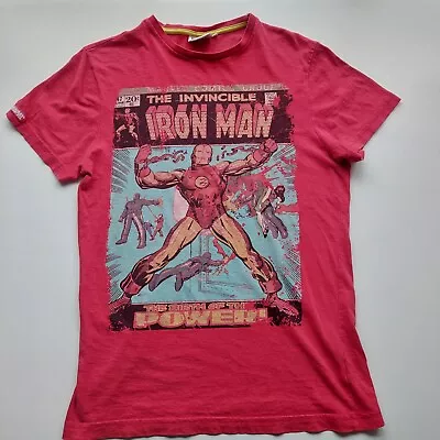 Buy Mens Marvel Iron Man Red T-Shirt Size Small Boy  • 4.99£