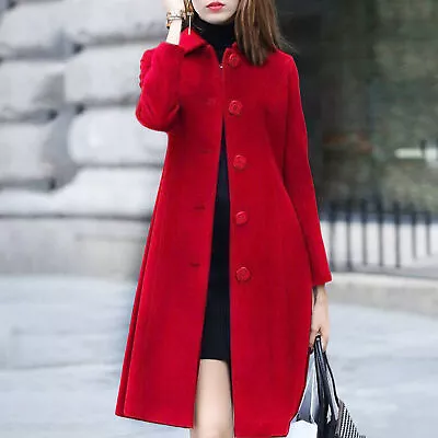 Buy Winter Jacket Elegant Soft Slim Fit Western Style Wool Coat Thick • 32.66£