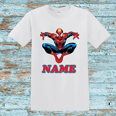 Buy New Spiderman Comic Superhero Custom T-shirt Birthday Unisex Gift Any Name • 8.45£