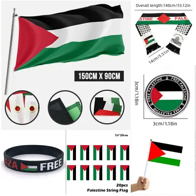 Buy ❤Palestine Flag Large Palestinian Middle East 5x3 FT Support Free Gaza West Bank • 4.38£