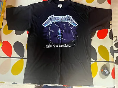 Buy Vintage Metallica Ride The Lightning Kill 'em All T-shirt 1989 - A1 Condition! • 275£