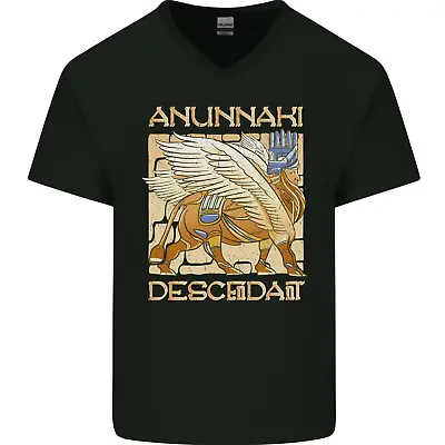 Buy Anunaki Descendant Ancient Egyptian God Egypt Mens V-Neck Cotton T-Shirt • 8.99£