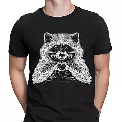 Buy Love Raccoon Animal Lovers Gift Retro Vintage Mens T-Shirts Tee Top #D • 9.99£