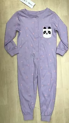 Buy Girls Pretty All In One Pyjama, Age 2-3 Years Panda + Dots (George) NEW Pjs • 4.99£