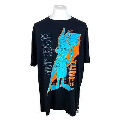Buy Space Jam T Shirt XL Black Oversized Graphic Tee  Y2k Tv Movie T Shirt • 22.50£