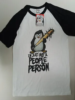 Buy Psycho Penguin T Shirt,'I'm Just Not A People Person', Size Small, BNWT • 12£