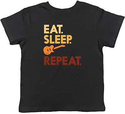 Buy Eat Sleep Guitar Kids T-Shirt Musician Band Guitarist Childrens Boys Girls Gift • 5.99£