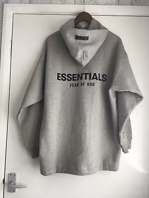 Buy Fear Of God Essentials Relaxed Hooded Sweatshirt Small Oatmeal Bnwt • 99.99£