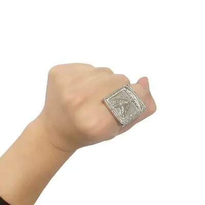 Buy Horse Stamp Stainless Steel Heavy Metal Ring No Tarnish • 24.99£