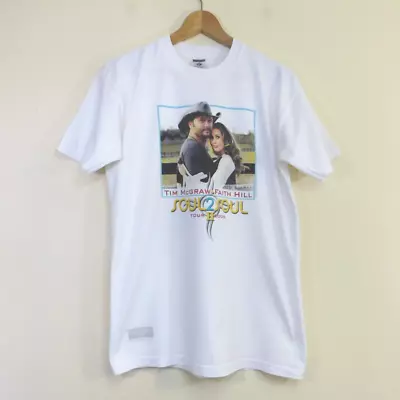 Buy Tim McGraw Faith Hill T-shirt Soul 2 Soul Tour 2006 Size M White Printed Design • 3.99£