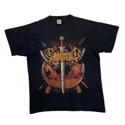 Buy ENSIFERUM Graphic Spellout Melodic Death Folk Metal Band T-Shirt Medium Black • 16£