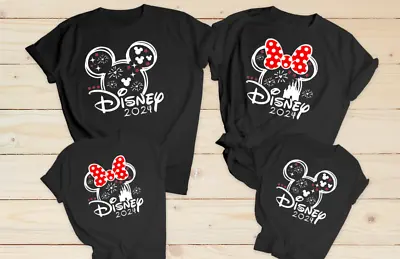 Buy Matching Family Disney Holiday T Shirts 2024 Black Matching Tops Reveal Shirts • 10.49£