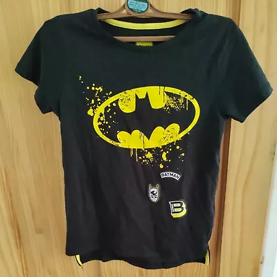 Buy Character.com Black Bat Man T Shirt, Age 10 To 12 • 3£