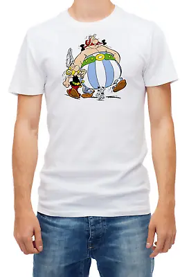 Buy Best Friends Angry Asterix And Obelix Sleeve White Men's T Shirt K1018 • 9.69£