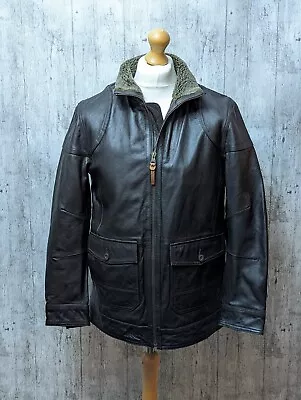 Buy John Rocha Men's Genuine Leather Jacket, Dark Brown, Size Medium • 55£