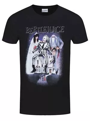 Buy Beetlejuice T-shirt Poster Logo Men's Black • 14.99£