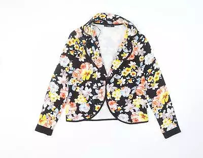 Buy George Womens Black Floral Jacket Size 10 • 7.50£