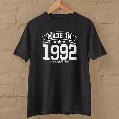 Buy MADE IN 1992 T-SHIRT (1990s  Birthday 90s Gift Dad Mom Present Nineties Party) • 14.99£