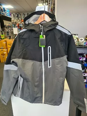 Buy Madison Prime Men's Waterproof Hooded Cycling Jacket, Black / Dark Shadow. • 39.99£