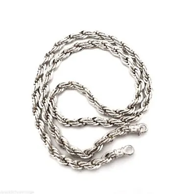 Buy Heavy Sterling Silver Rope Chain 925 Mens Masculine 17.5 Long Jewelry • 73.98£