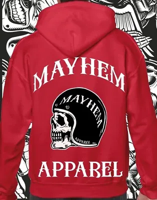 Buy Mayhem Apparel Brand Motorcycle Skull Hoodie Tattoo Clothing Bikers • 45£