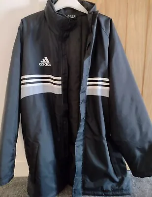 Buy Mens Adidas Padded Managers Bench Winter Coat Jacket Medium No Res! £70 Pristine • 10£