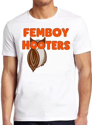 Buy Femboy Hooters T Shirt Owl Boobs America USA Bird Logo Cool Gift Tee M458 • 6.35£
