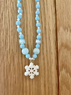 Buy Girls Frozen Snowflake Necklace Jewellery Stocking Filler • 3£