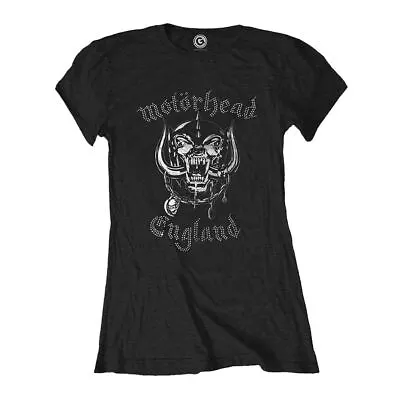 Buy Women's Motorhead England Logo Diamante T-Shirt • 19.95£