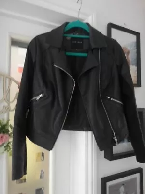 Buy NEW LOOK Black Faux Leather Jacket Size 8. • 4.99£