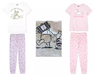 Buy Ladies DISNEY CHARACTER Pyjamas Women 6-24 T-Shirt Long Pants Nightwear Primark • 19.95£