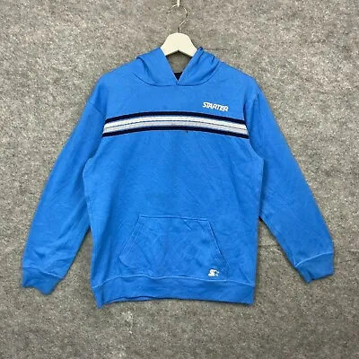 Buy Starter Hoodie Womens UK 16 Blue Pullover Sweater Sweatshirt Jumper Vintage Y2K • 0.99£