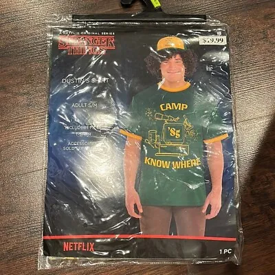 Buy Men’s Stranger Things Dustin T-Shirt Halloween Camp No Where New • 25.51£