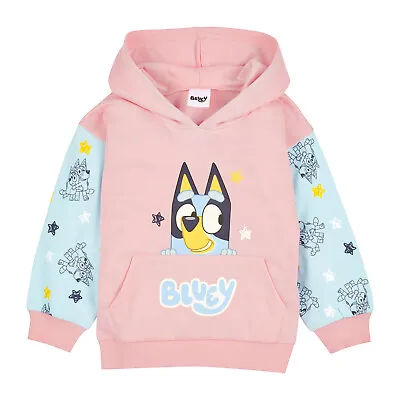 Buy Bluey Girls Hoodie, Cotton Hooded Jumper For Girls, Official Bluey Clothing • 14.95£