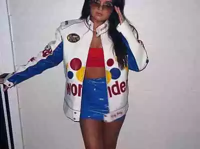 Buy Talladega Nights Wonder Ricky Bobby Leather Motorcycle Jacket Halloween Costume • 119.99£