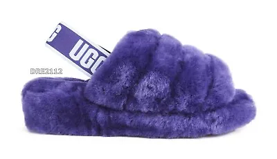 Buy UGG Fluff Yeah Slide Violet Night Fur Slippers Womens Size 7 *NEW* • 52.20£