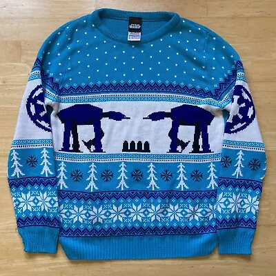 Buy Large 43  Chest Star Wars At-At Christmas Sweater Jumper Numskull ImperialWalker • 29.99£